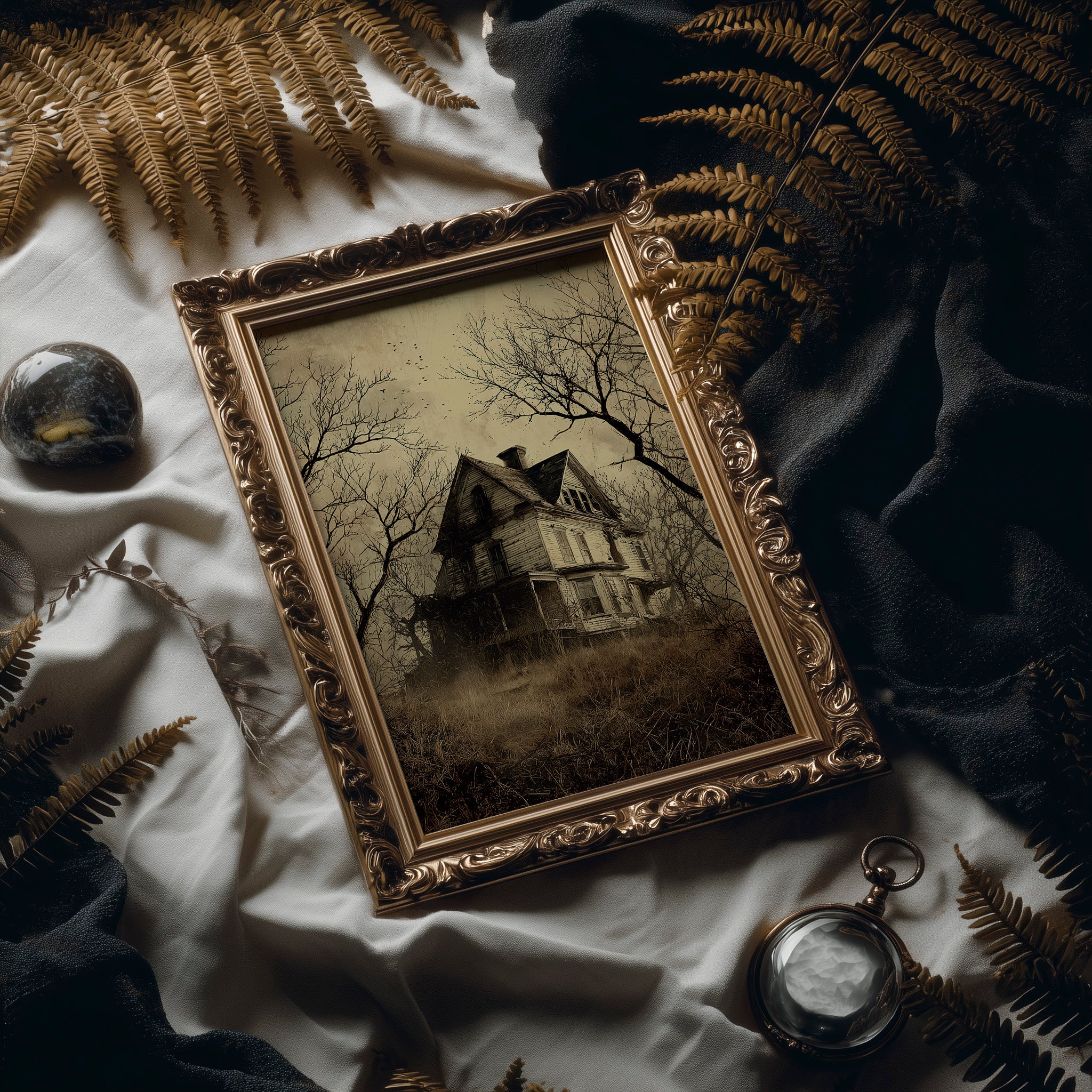 Forgotten Home Among Bare Branches