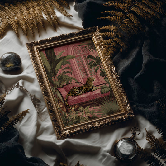 Jungle Royalty On Rose Velvet