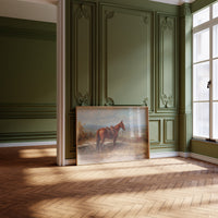 Chestnut Companion Awaits The Rider