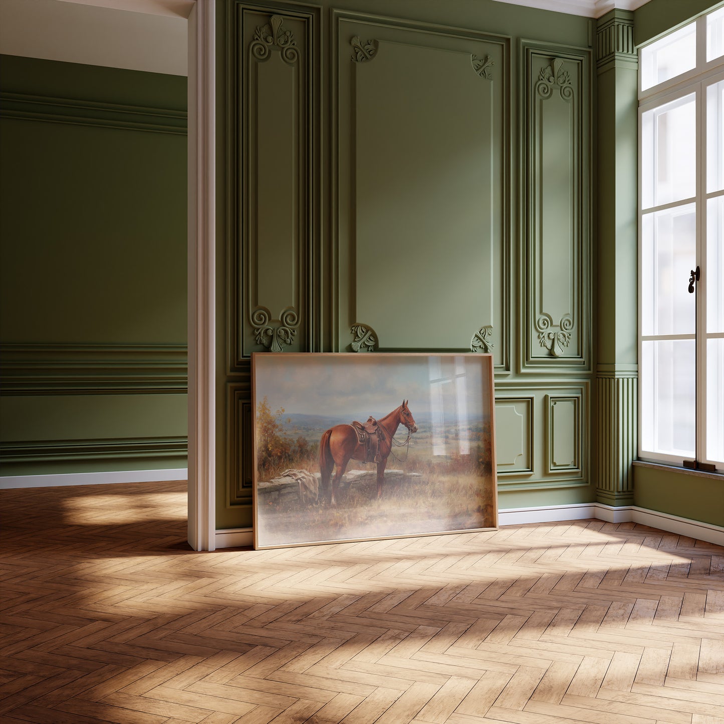 Chestnut Companion Awaits The Rider