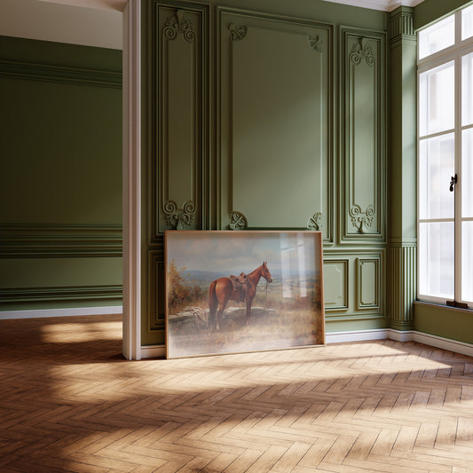 Chestnut Companion Awaits The Rider