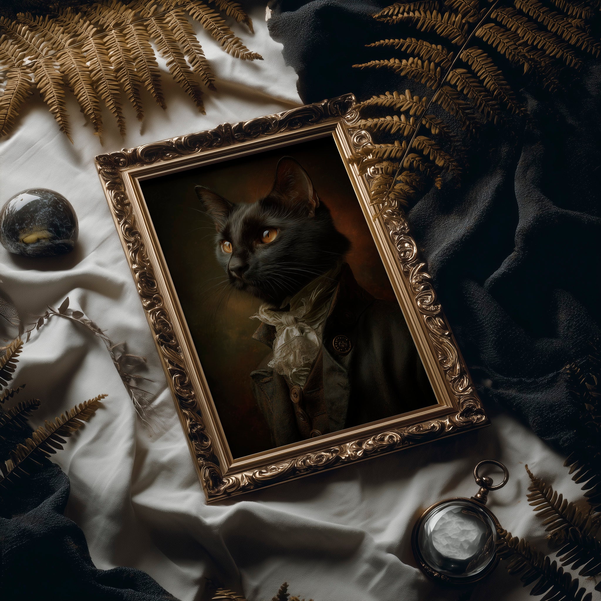 Noble Feline In Regal Attire