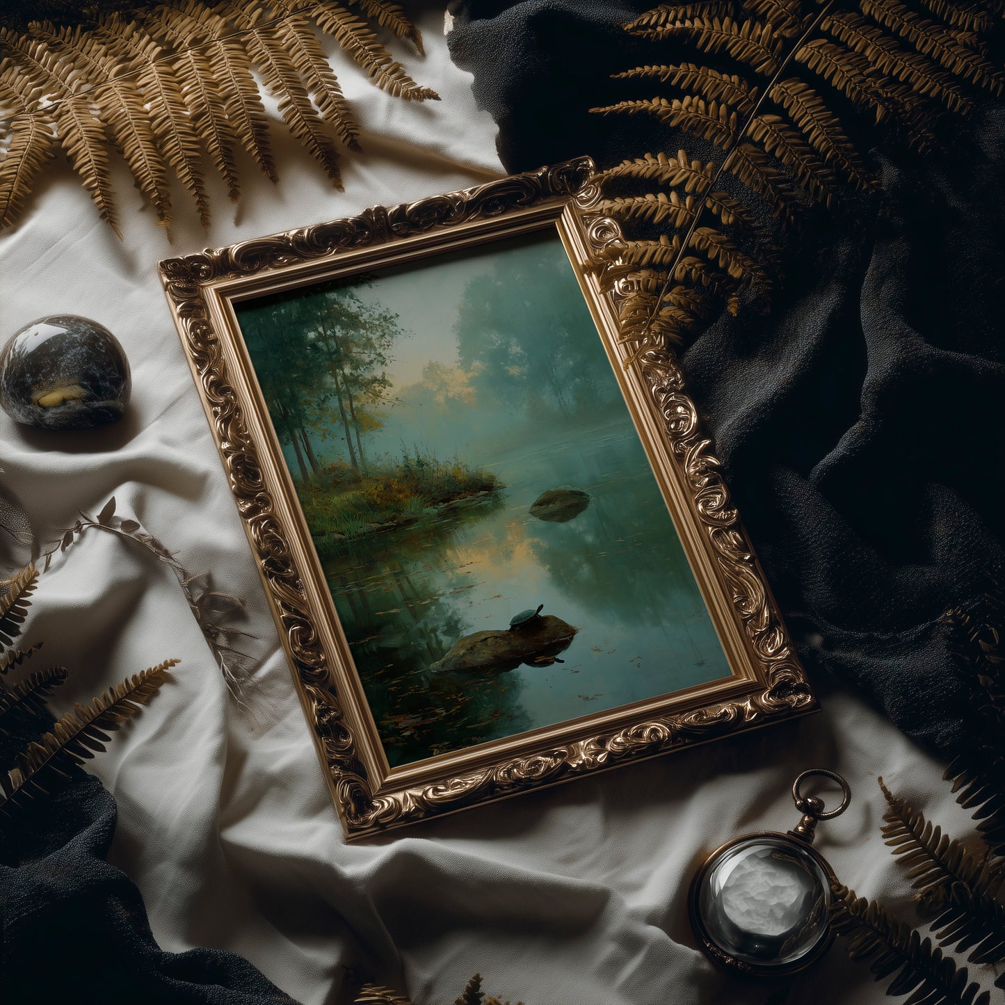 Turtle's Rest In Morning Mist