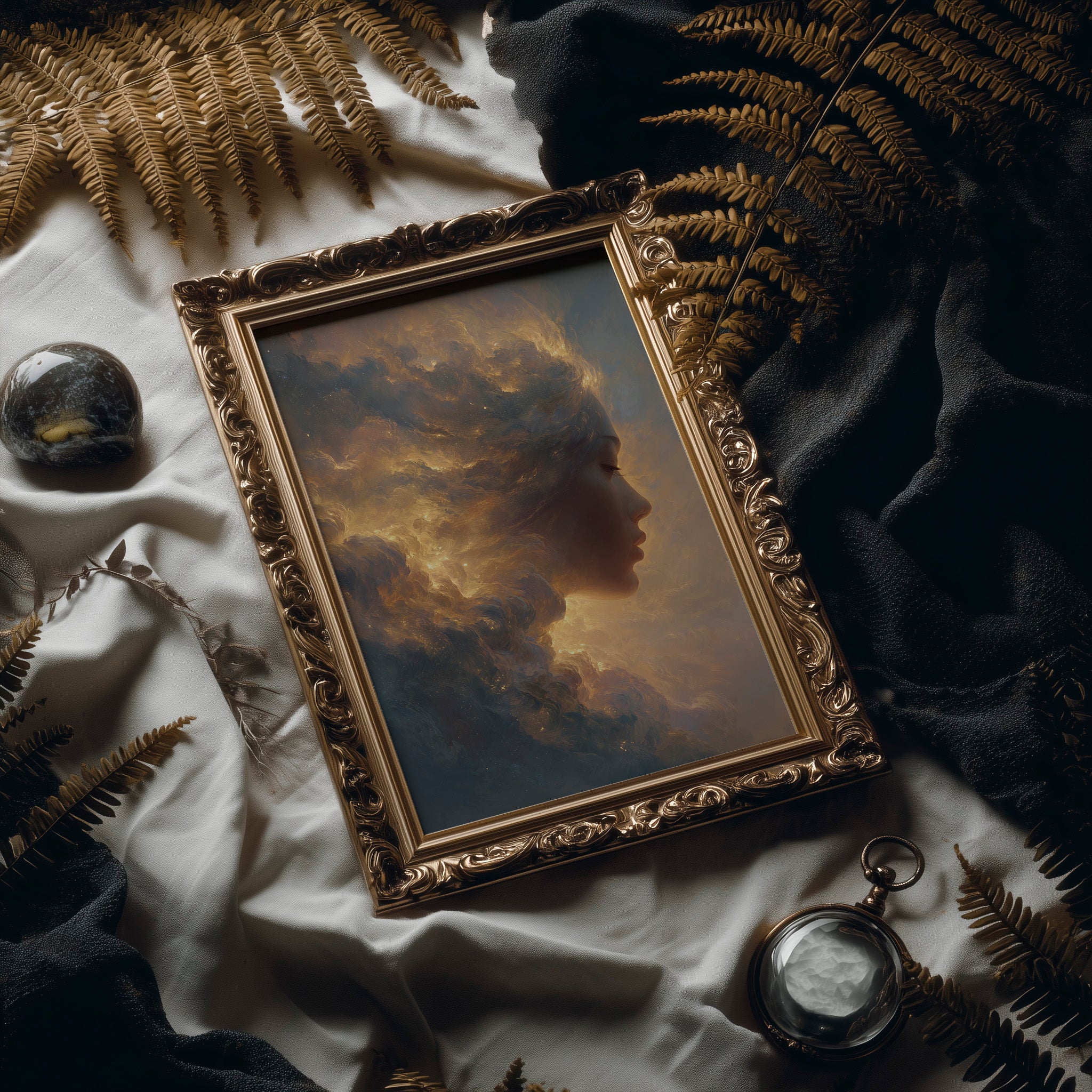 Celestial Profile In Golden Hour