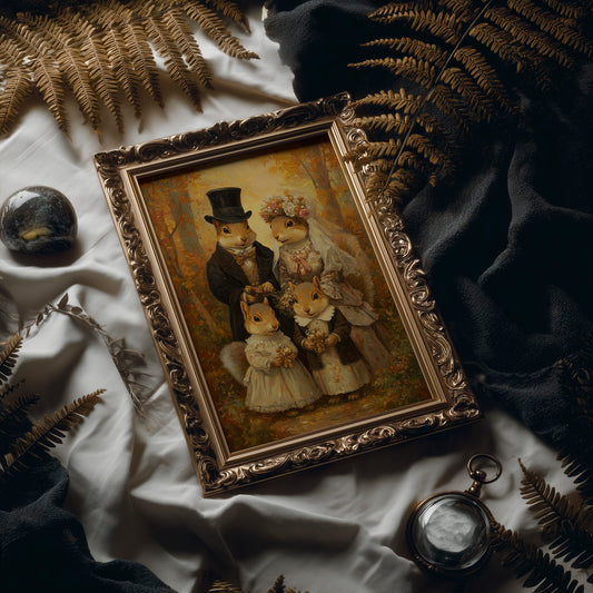 Autumn Acorns In Victorian Finery