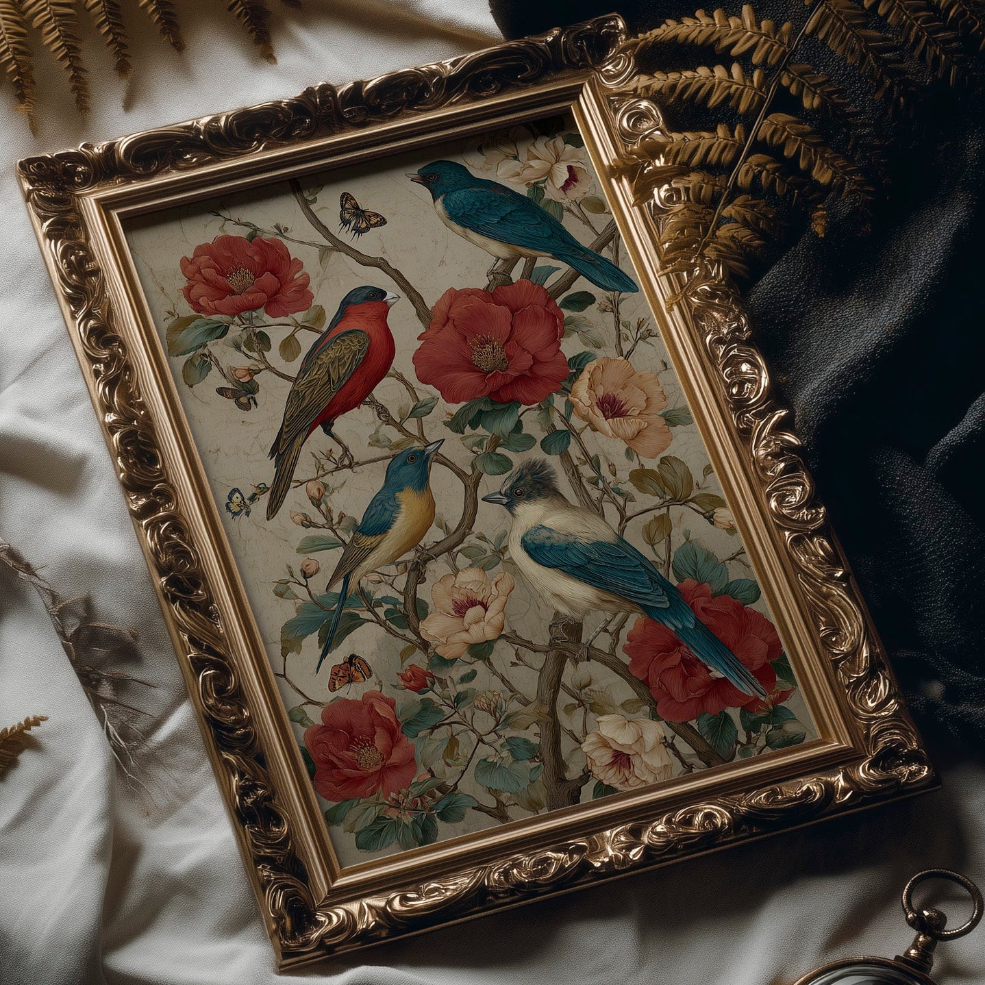 Songbirds Among Coral Blooms