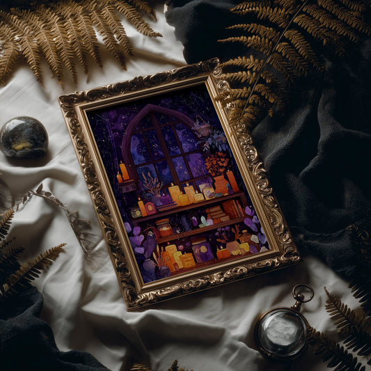 Midnight Spells Behind Arched Glass