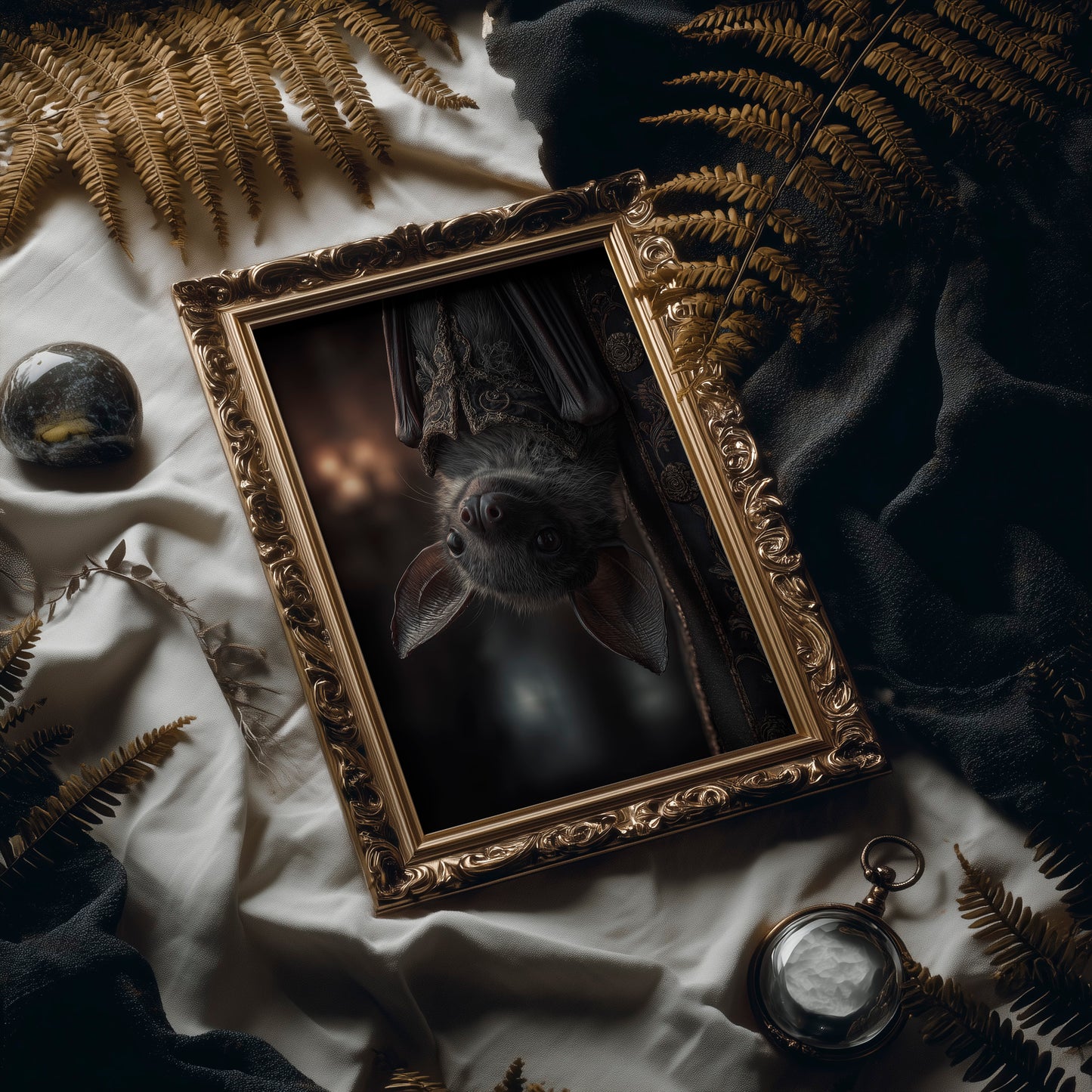 Midnight Curiosity Hangs Upside Down