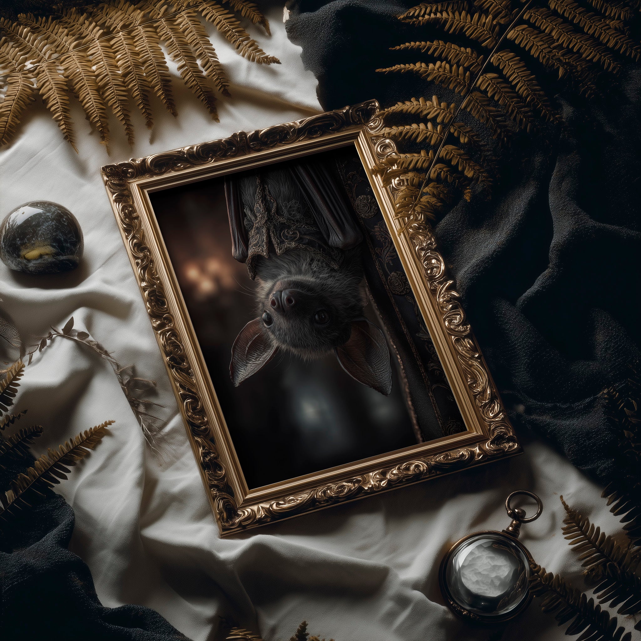 Midnight Curiosity Hangs Upside Down