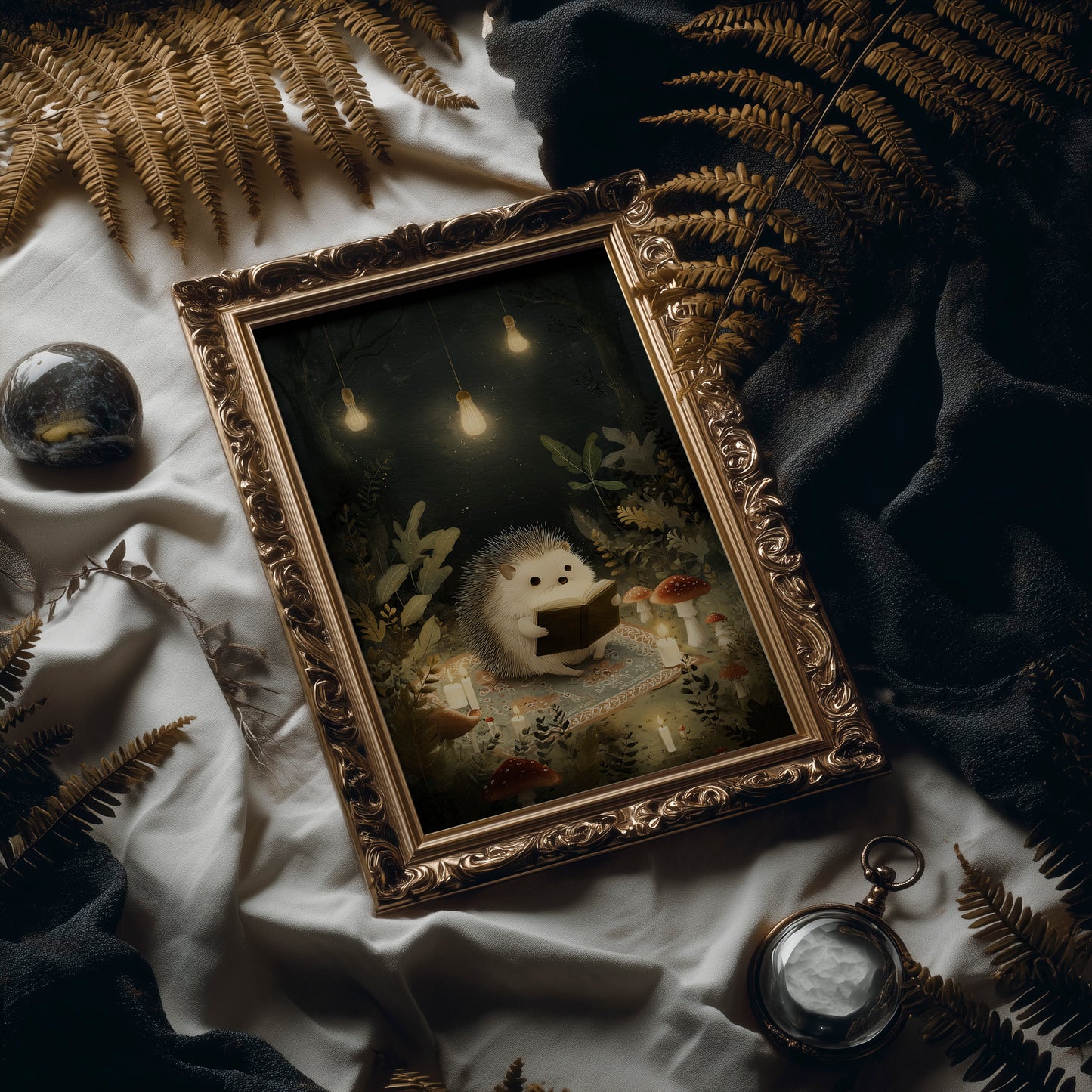 Midnight Tales Under Glowing Bulbs