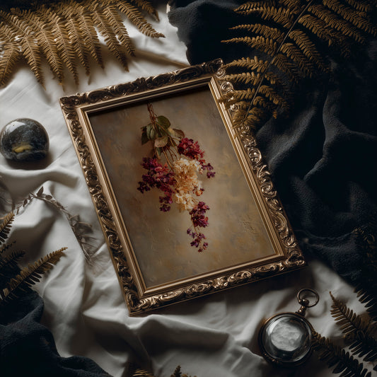 Faded Blooms Against Autumn Light