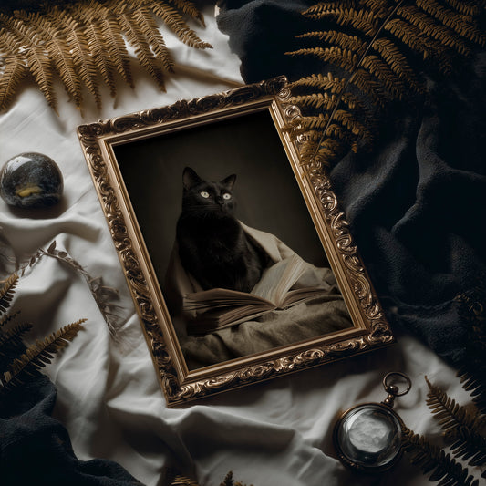 Midnight Scholar With Luminous Eyes