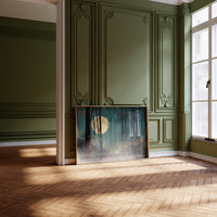 Forest Lights Beneath Lunar Glow