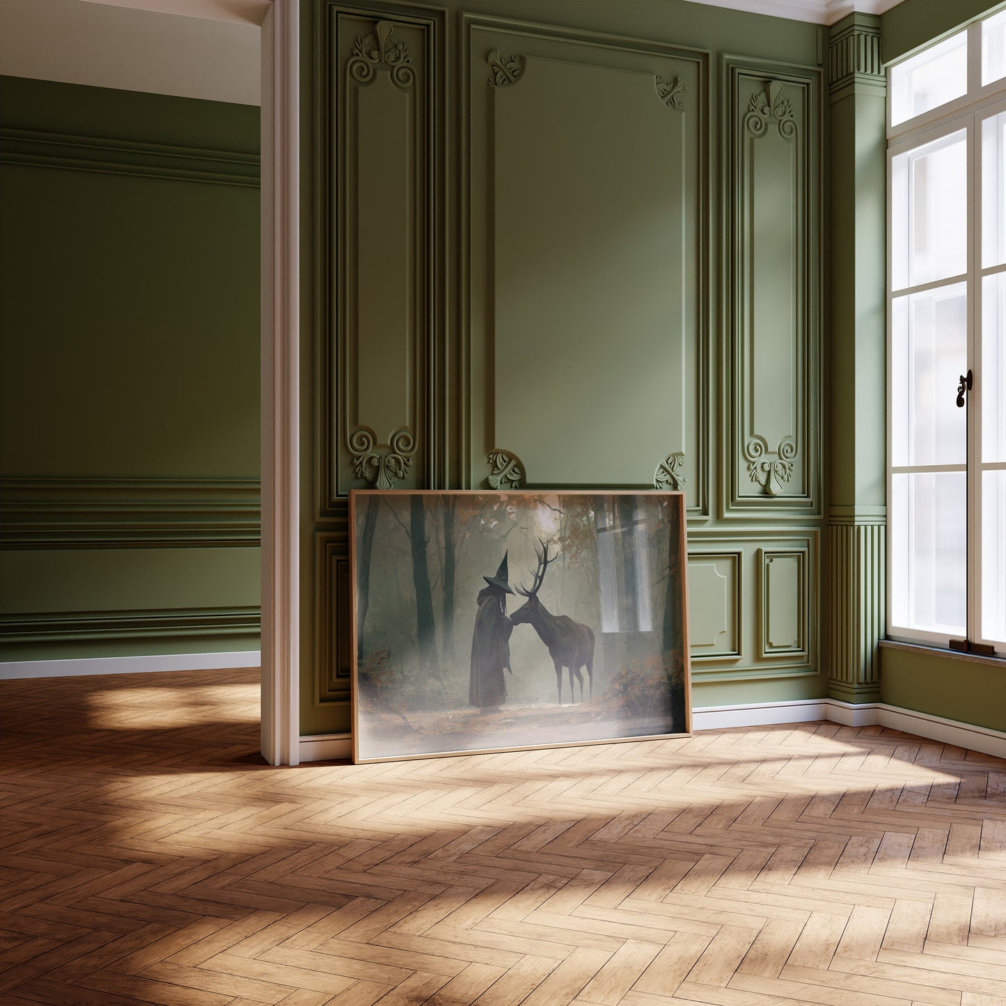 Forest Keeper Meets Ancient Stag