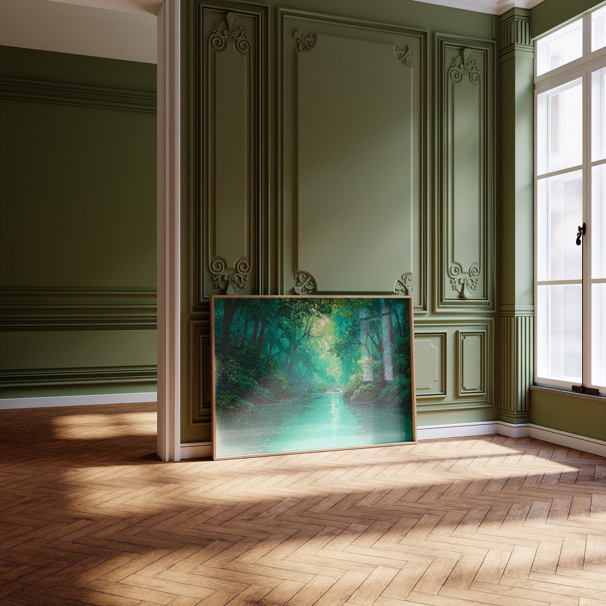 Emerald Path Between Forest Pages