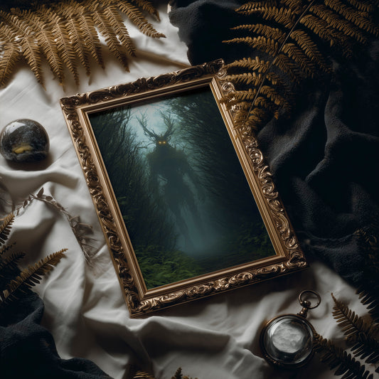 Forest Sentinel With Glowing Eyes