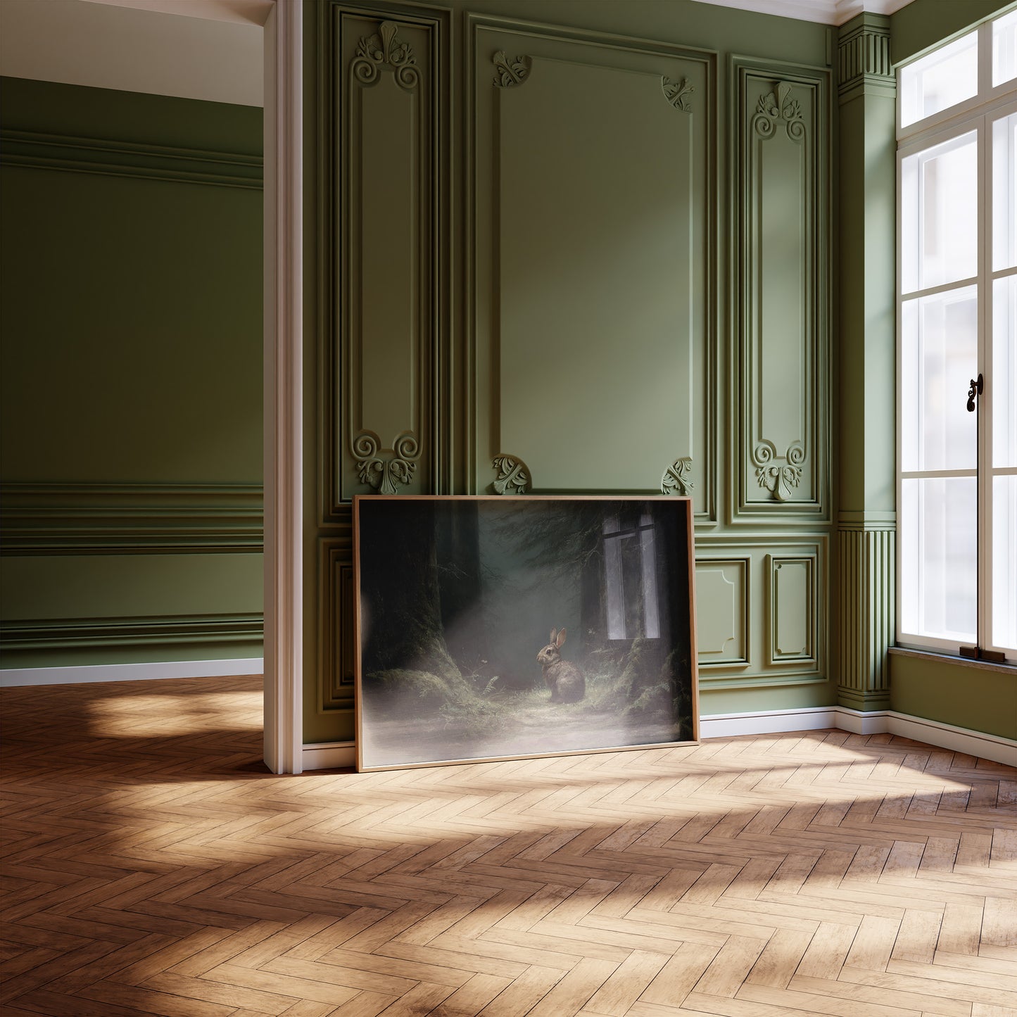 Forest Wanderer Finds Moonlit Path