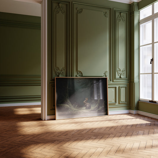 Forest Wanderer Finds Moonlit Path