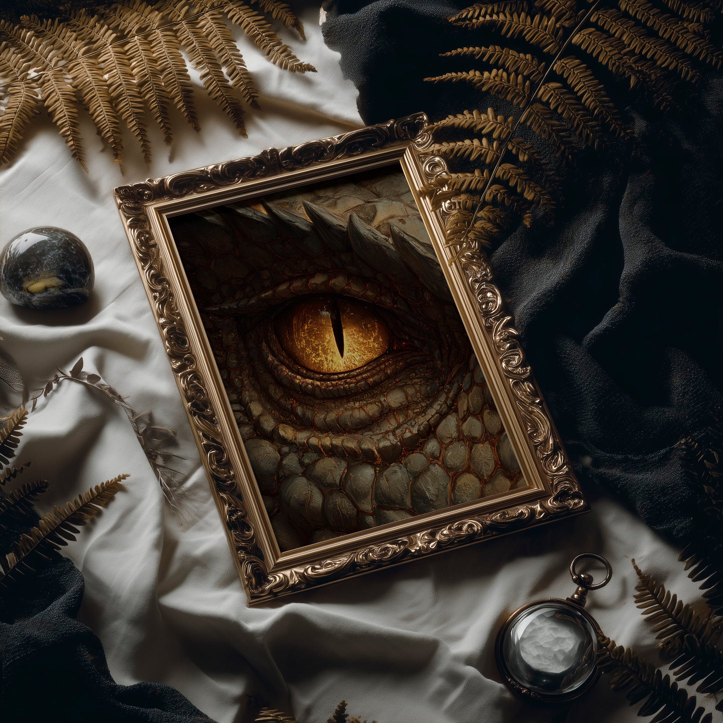 Amber Gaze From Ancient Depths