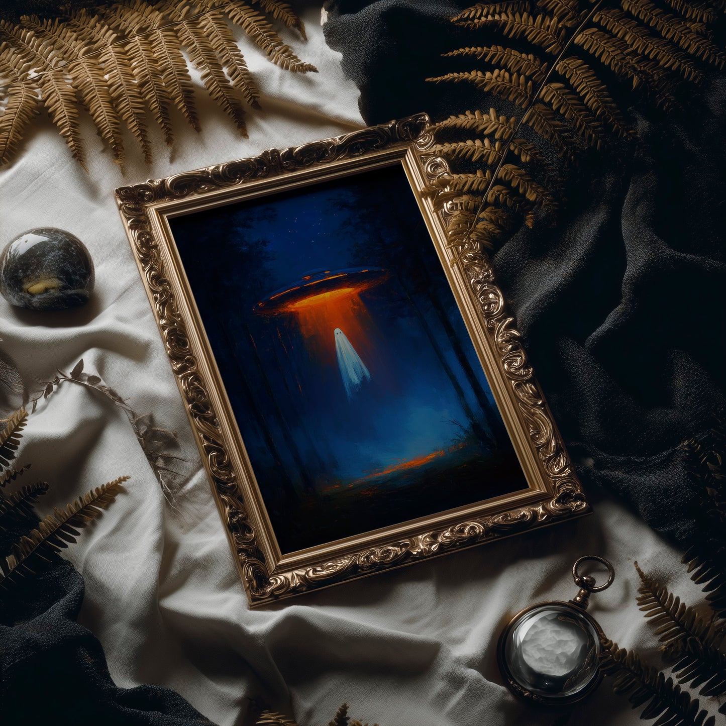 Cosmic Visitor Meets Midnight Forest