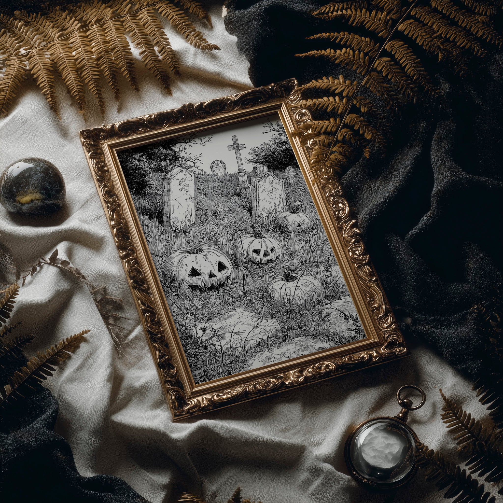 Midnight Grins Among Stone Memories