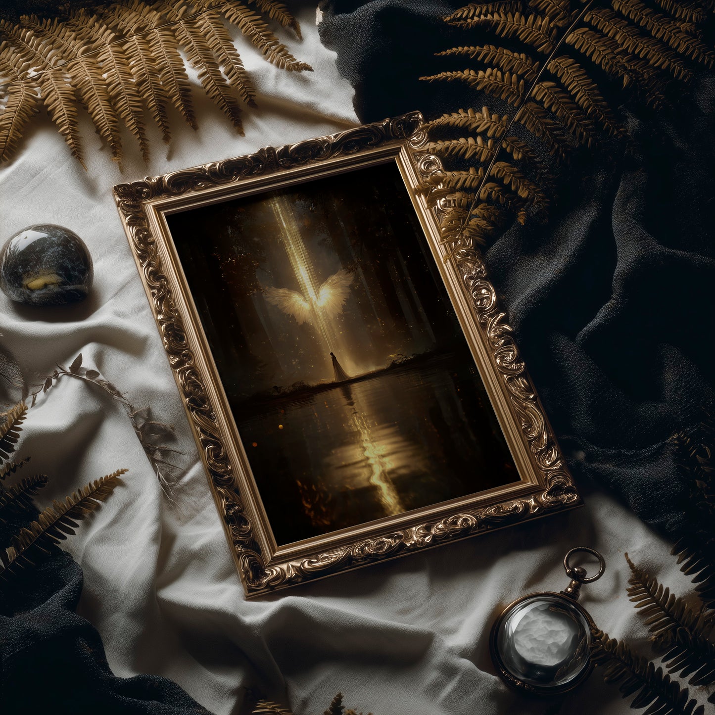 Divine Light Breaks Through Forest