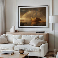 Wooden Ark Beneath Rainbow Promise