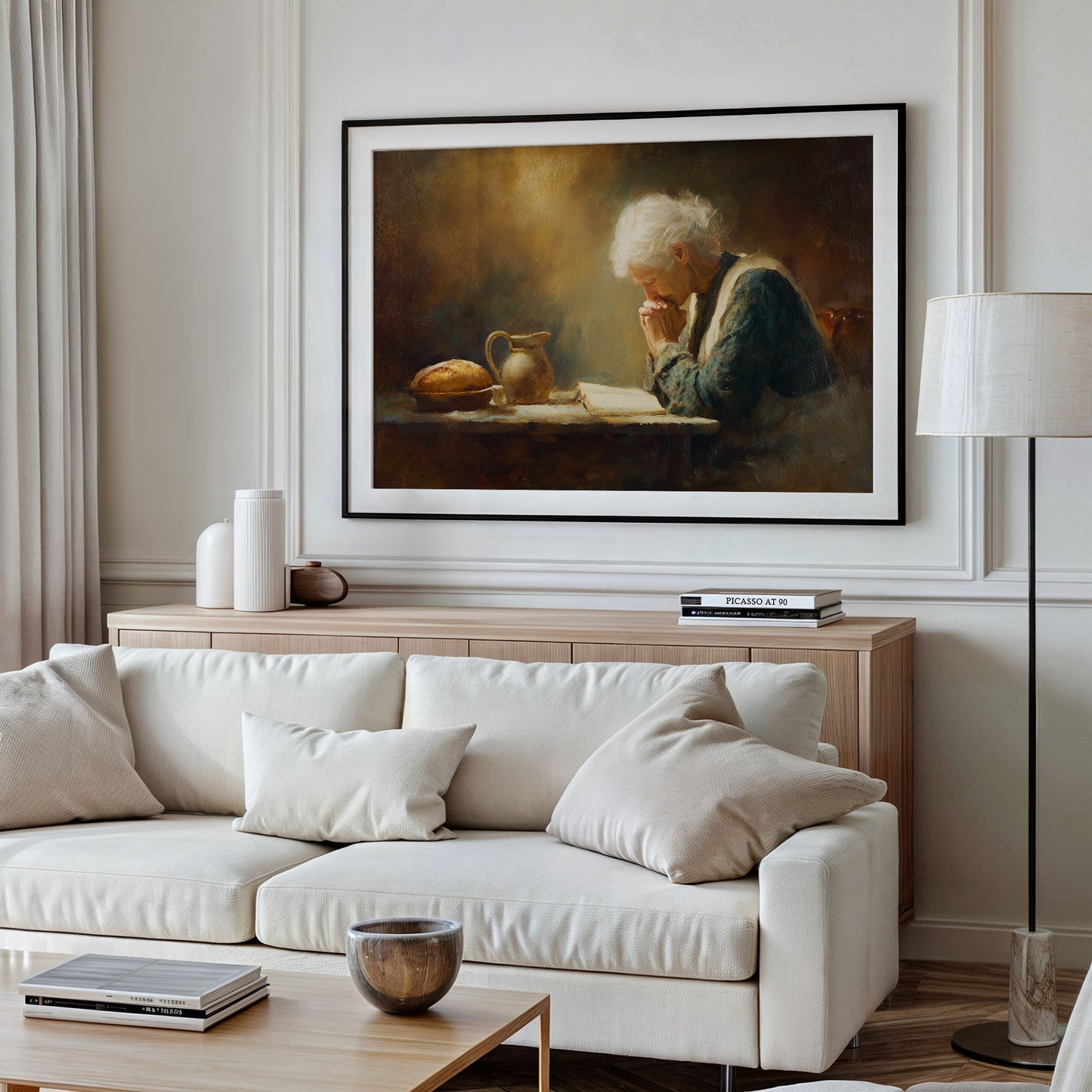 Prayer Illuminated By Golden Hours