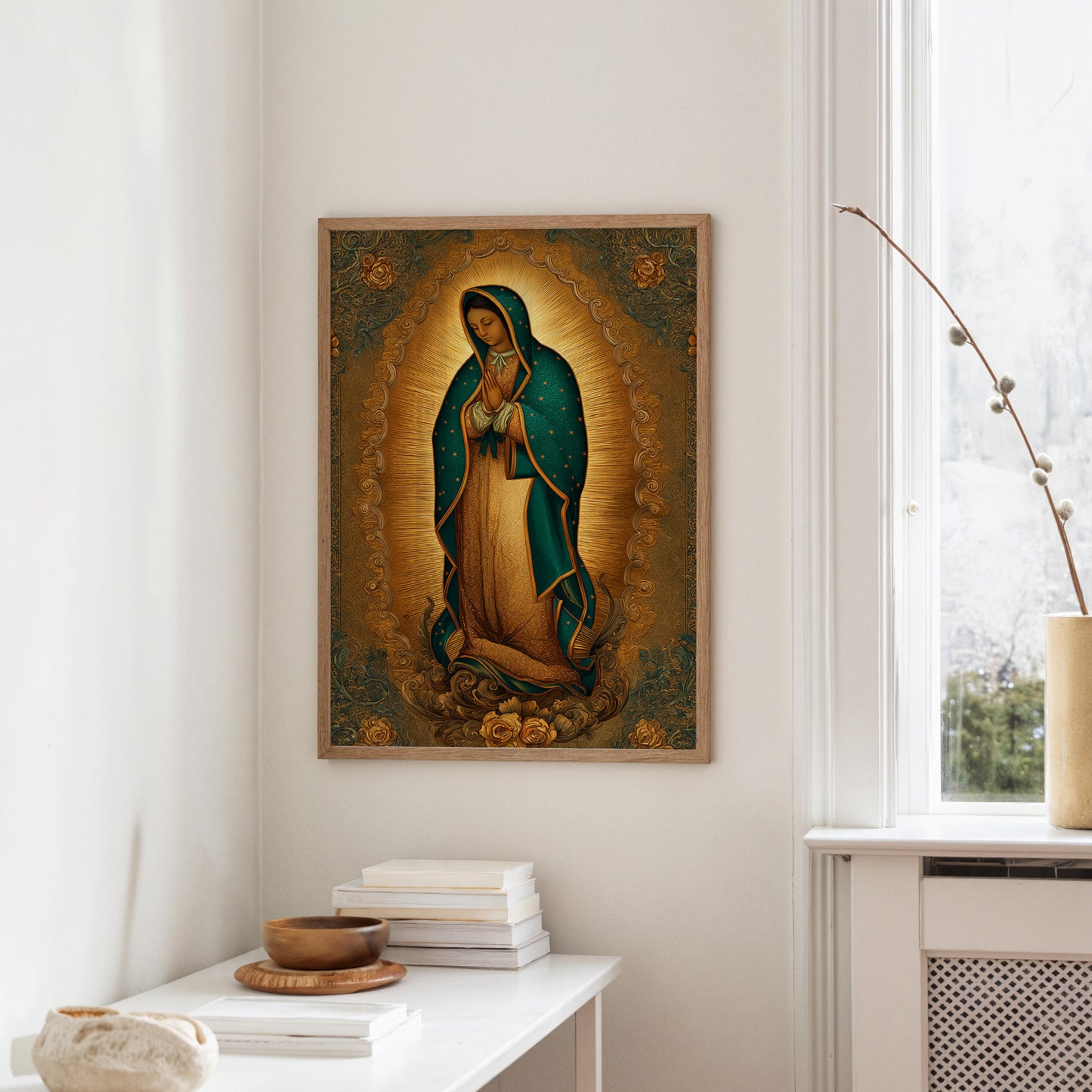 Sacred Light On Wooden Table