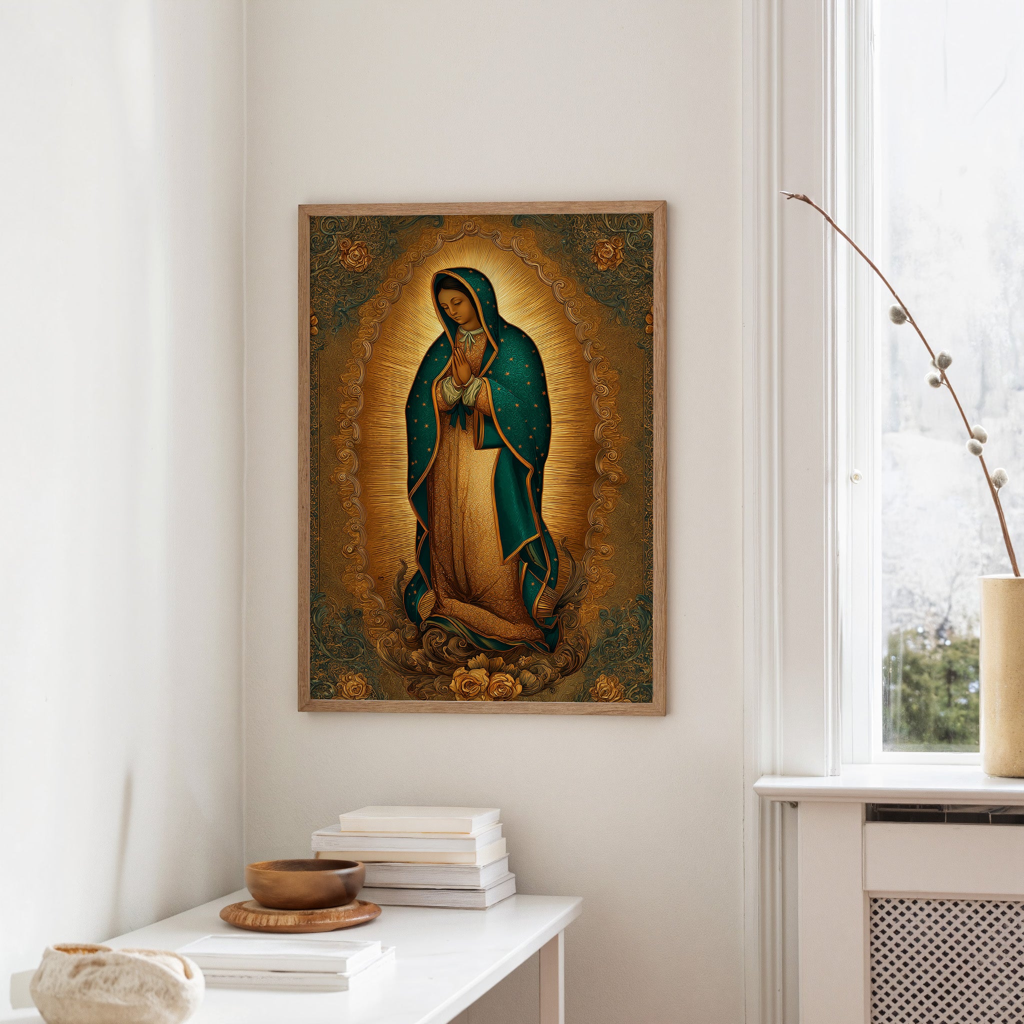 Sacred Light On Wooden Table