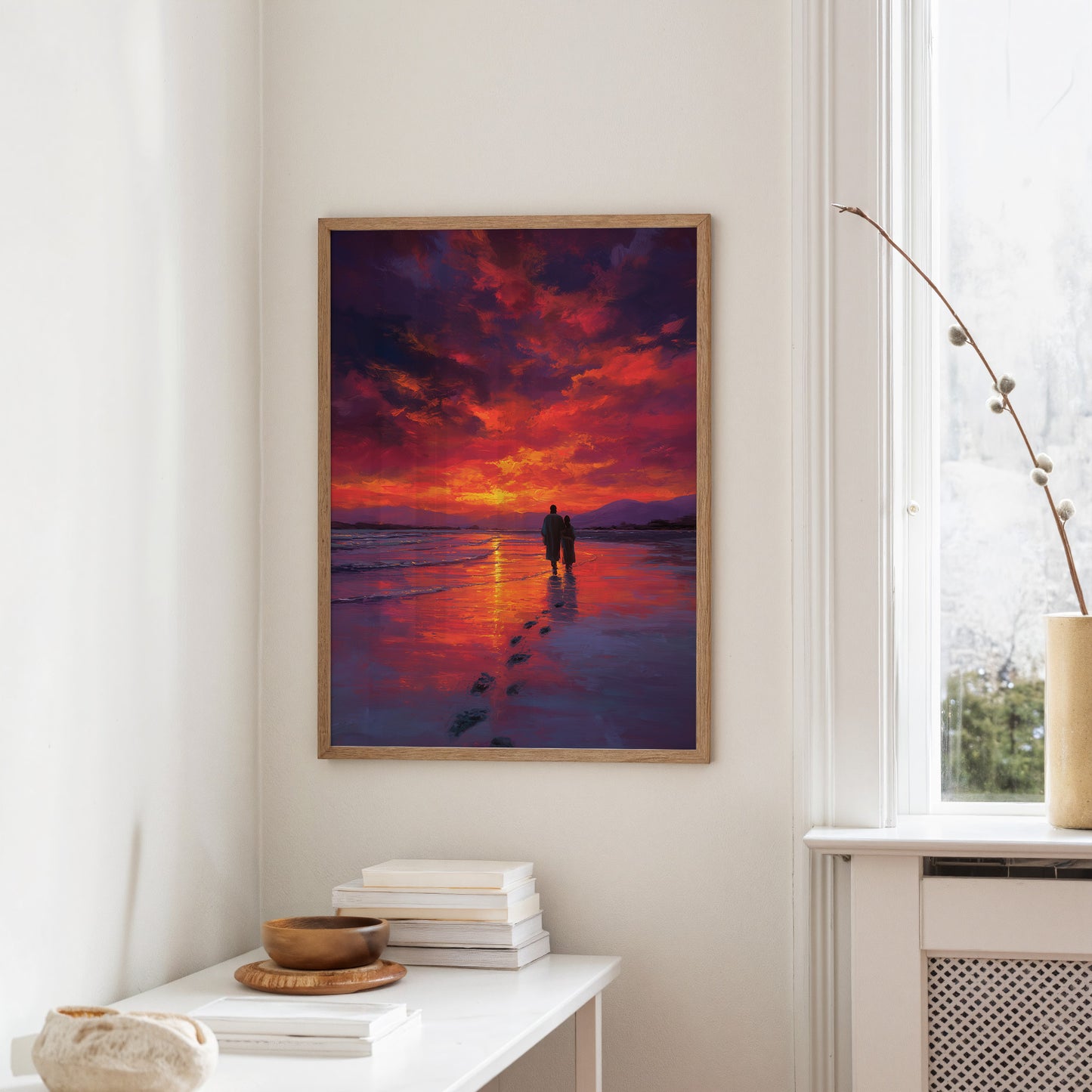 Sunset Walk Through Crimson Tides