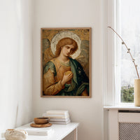 Gilded Faith On Rustic Table