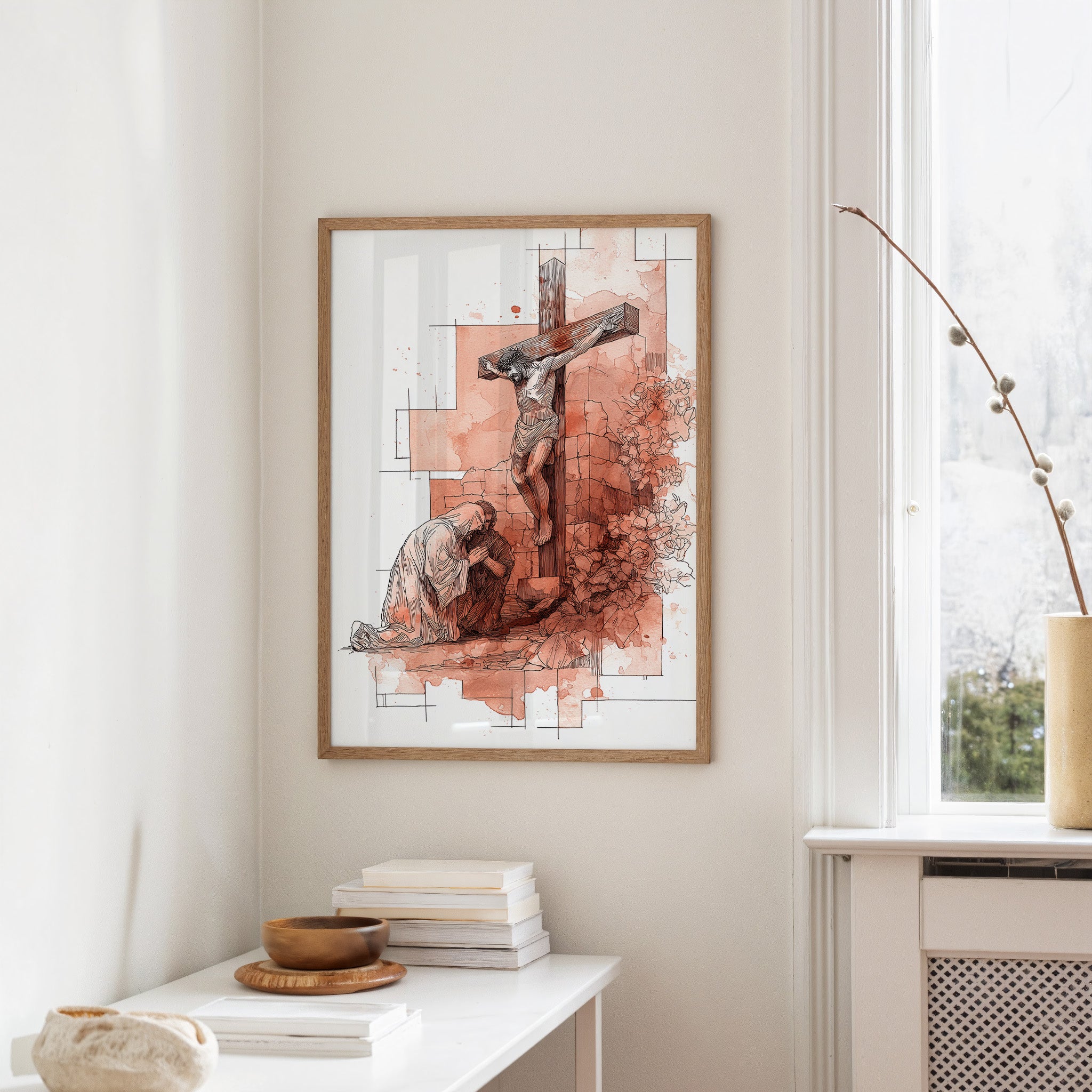 Faith Blooms In Coral Light