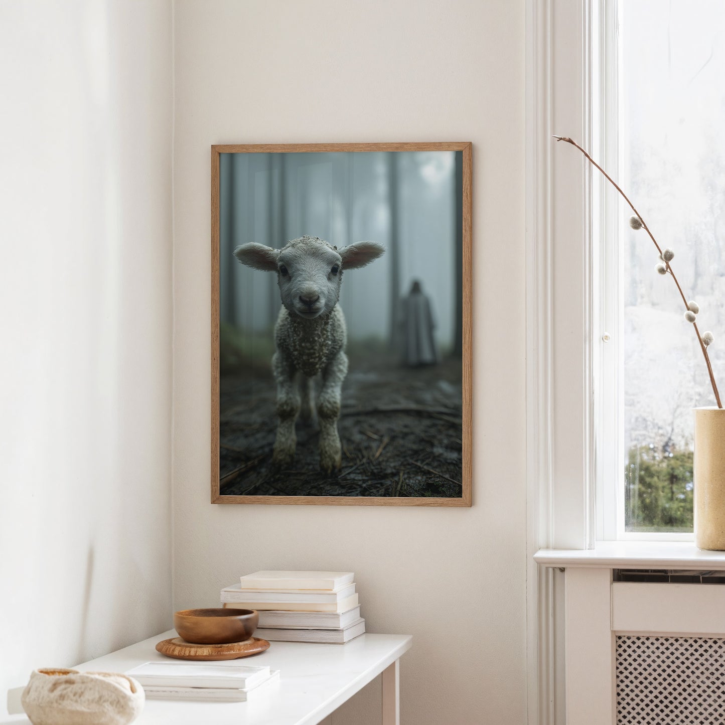 Innocent Steps In Foggy Forest