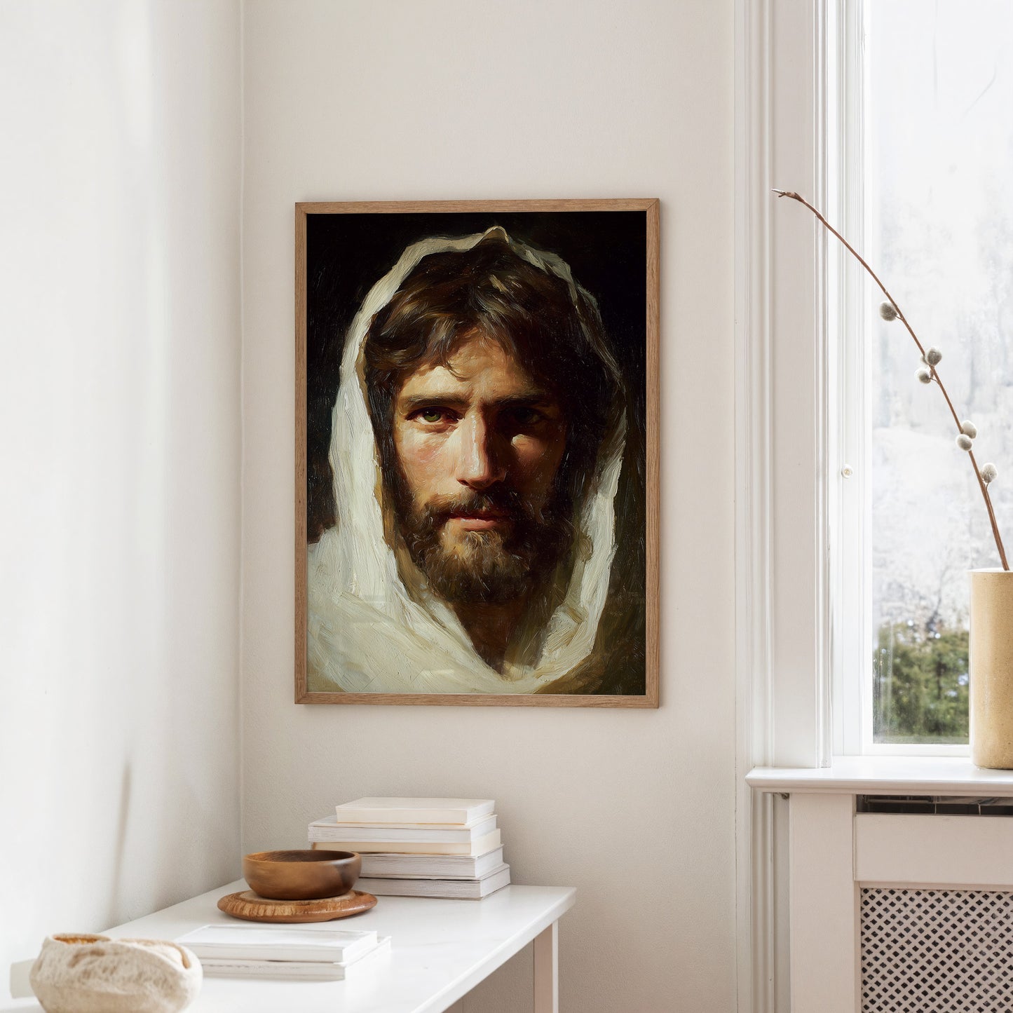 Ancient Brushstrokes On Wooden Table