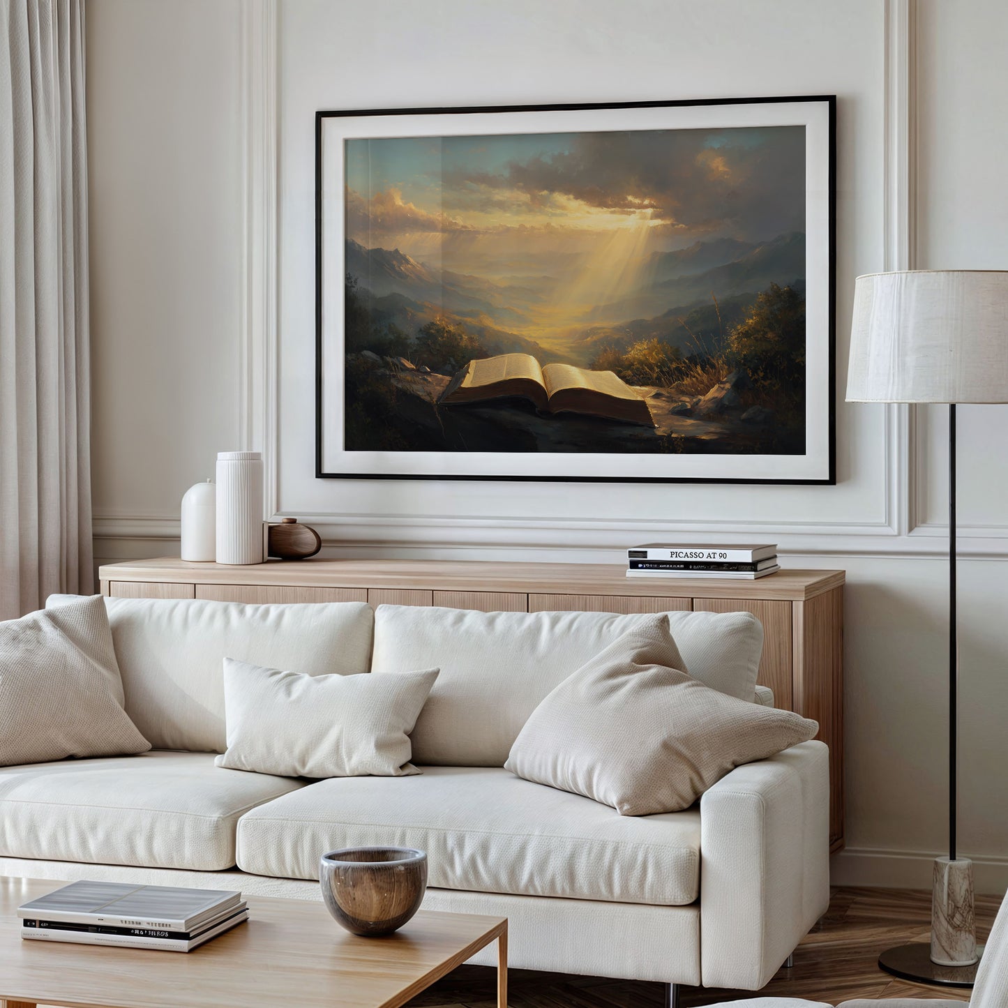 Sunbeams Illuminate Sacred Pages