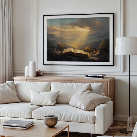 Sunbeams Illuminate Sacred Pages