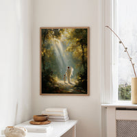 Sunbeams Guide Their Forest Journey