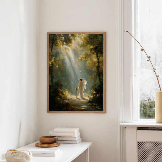 Sunbeams Guide Their Forest Journey