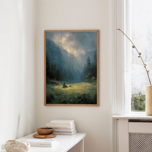 Sunbeams Bless The Mountain Meadow