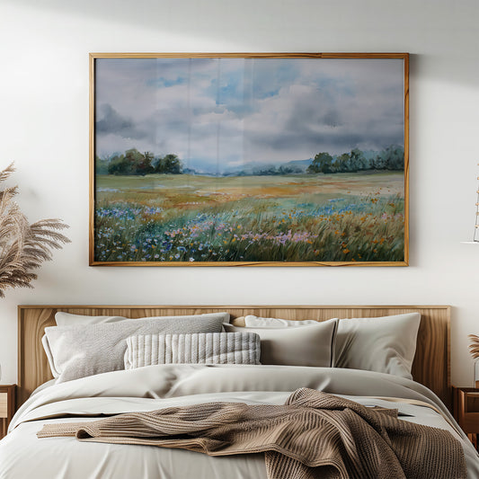 Wildflowers Between Sky And Field