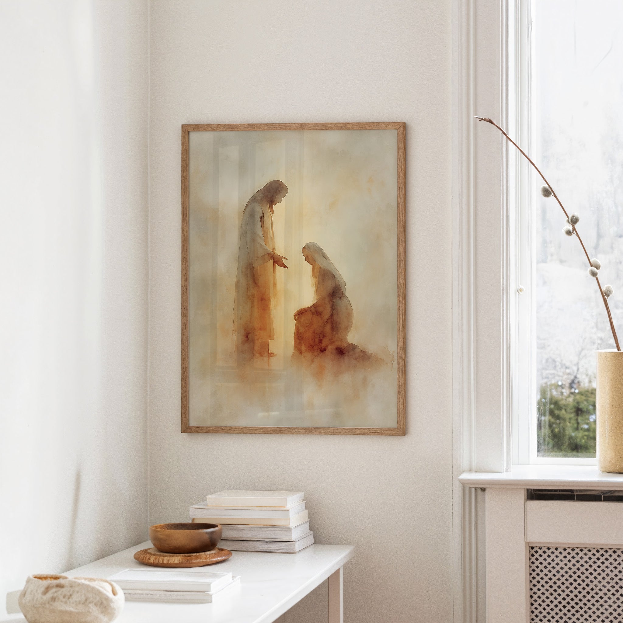 Sacred Moment In Golden Light