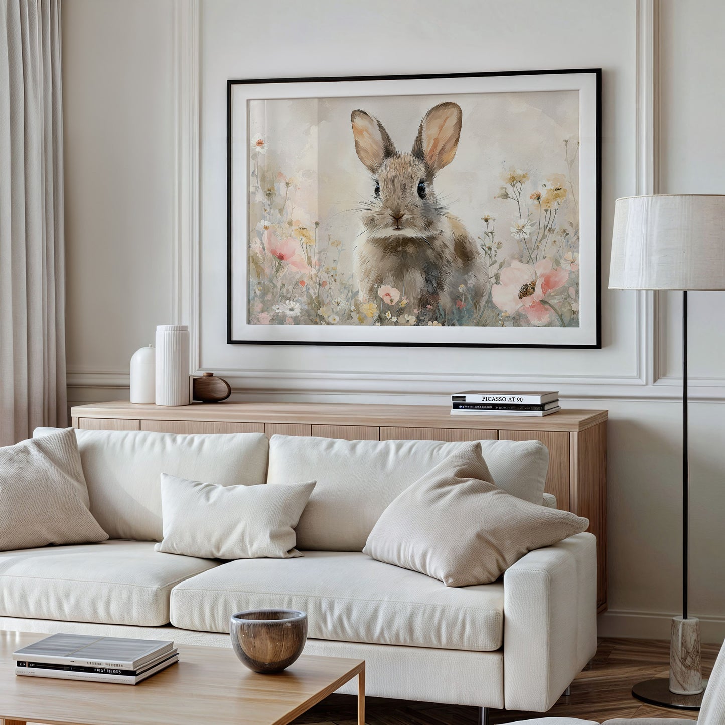 Curious Companion Among Meadow Blooms