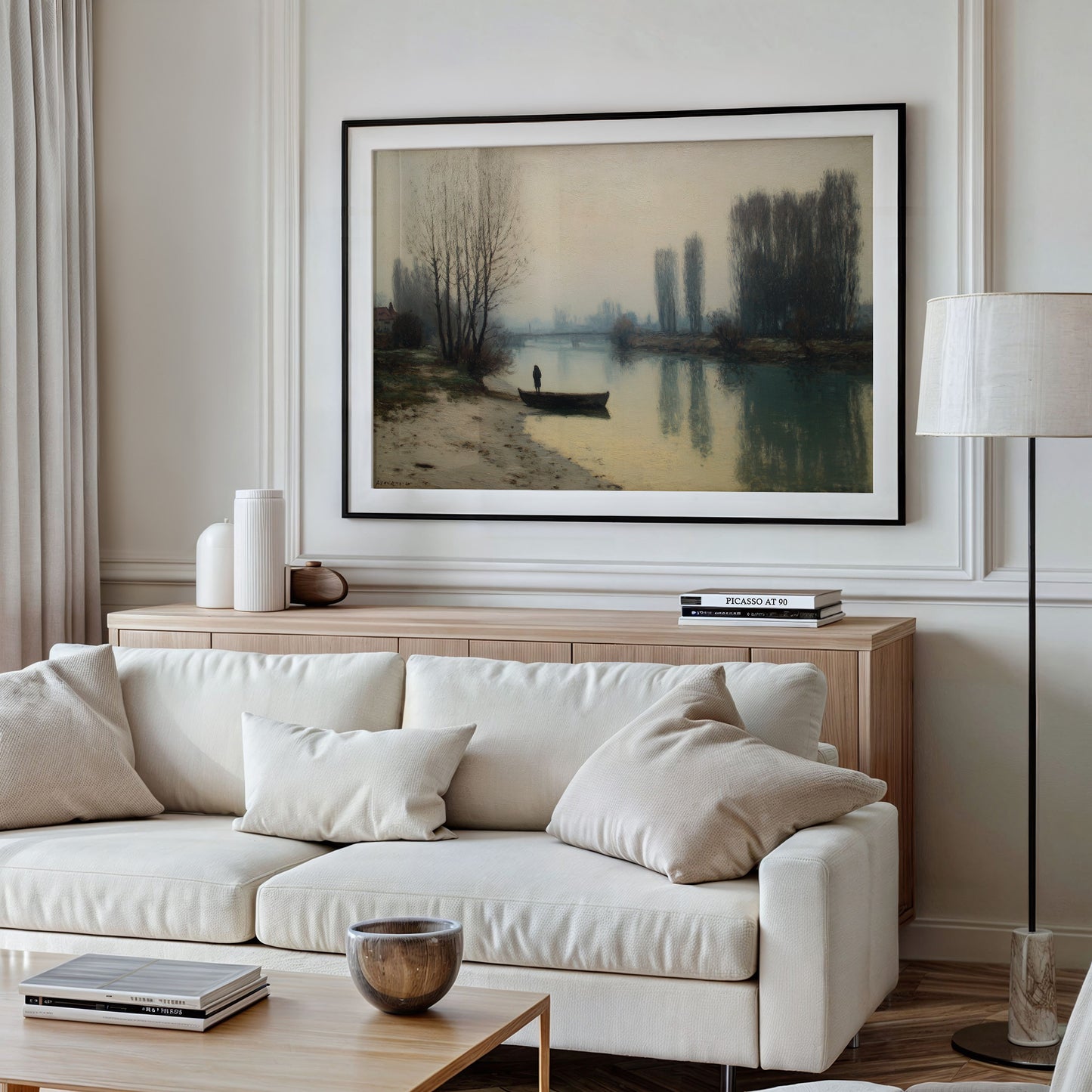 Solitary Shore In Misty Light