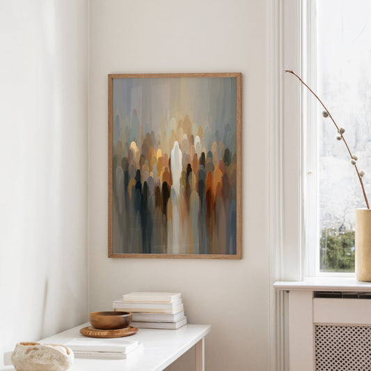 Figures Blurred By Morning Fog