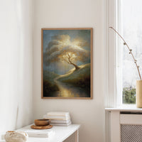 Ancient Oak Bends With Time