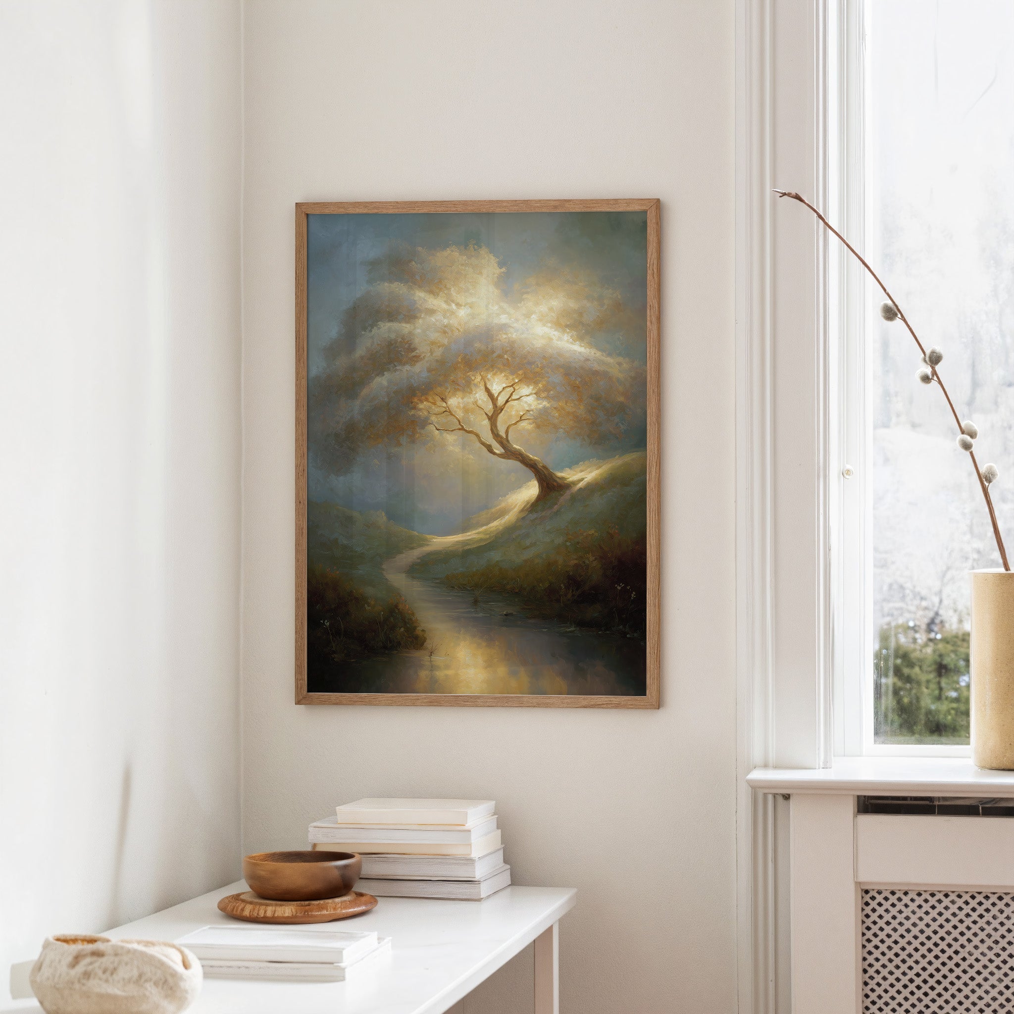 Ancient Oak Bends With Time