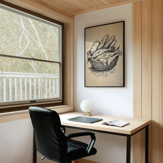 Morning Catch In Rustic Lines