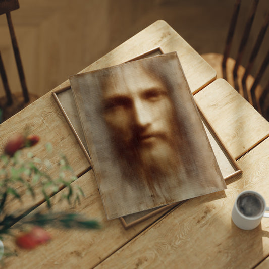 Faded Canvas On Rustic Wood