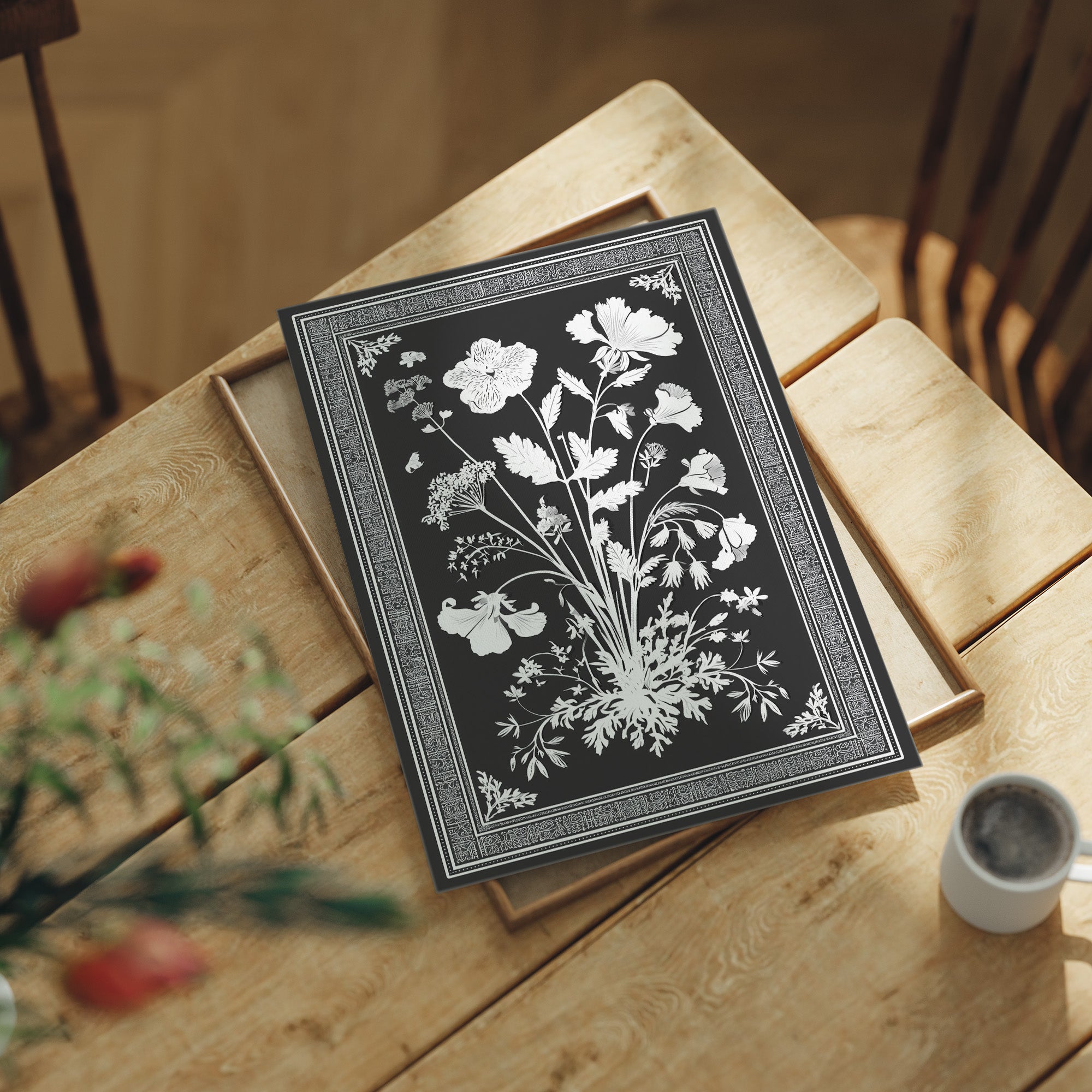 Botanist's Journal In Negative Space